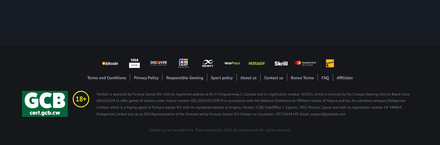 yonibet payment methods and withdrawals